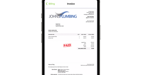 ServiceM8 Invoicing